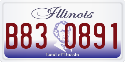 IL license plate B830891