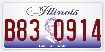 IL license plate B830914