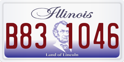 IL license plate B831046