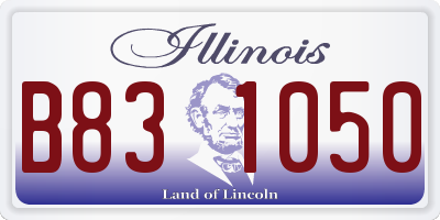 IL license plate B831050