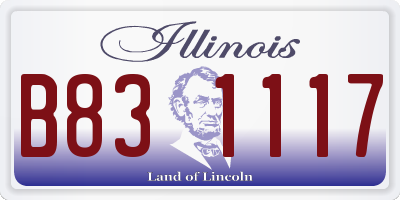 IL license plate B831117