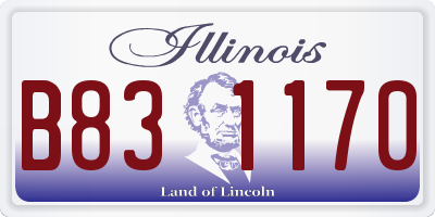 IL license plate B831170