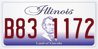 IL license plate B831172