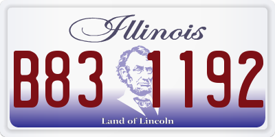 IL license plate B831192