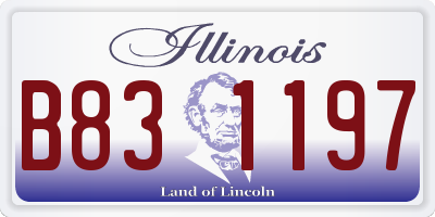 IL license plate B831197
