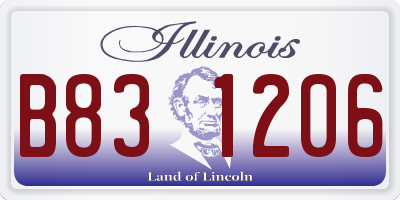 IL license plate B831206