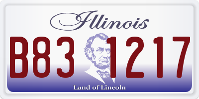 IL license plate B831217