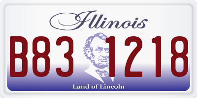 IL license plate B831218