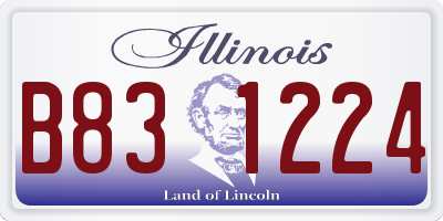IL license plate B831224