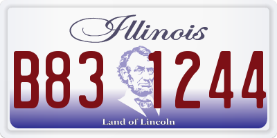 IL license plate B831244