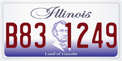 IL license plate B831249