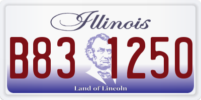 IL license plate B831250