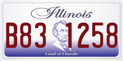 IL license plate B831258