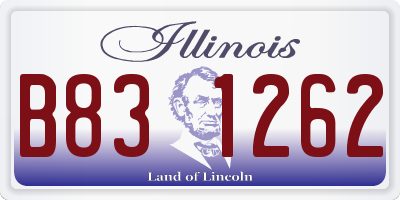 IL license plate B831262