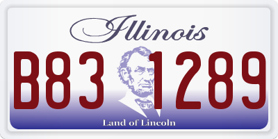 IL license plate B831289