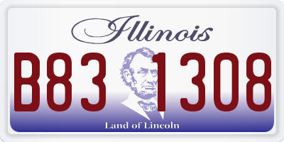 IL license plate B831308