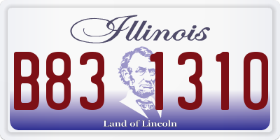 IL license plate B831310