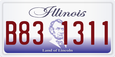 IL license plate B831311