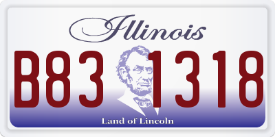 IL license plate B831318