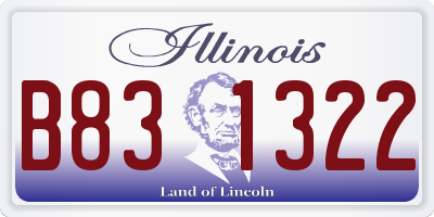 IL license plate B831322