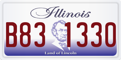 IL license plate B831330