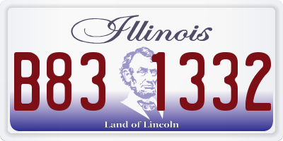 IL license plate B831332
