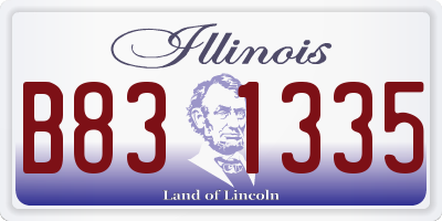 IL license plate B831335