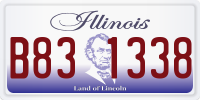 IL license plate B831338