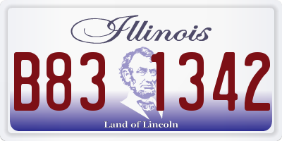 IL license plate B831342