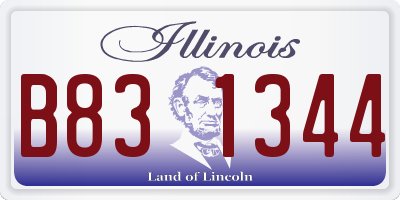 IL license plate B831344