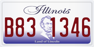 IL license plate B831346