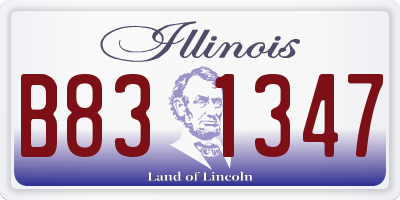 IL license plate B831347