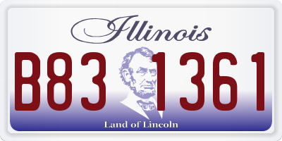 IL license plate B831361