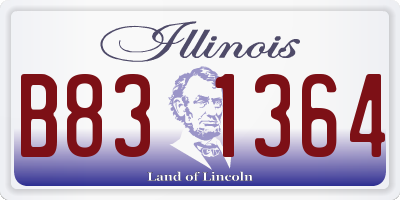 IL license plate B831364