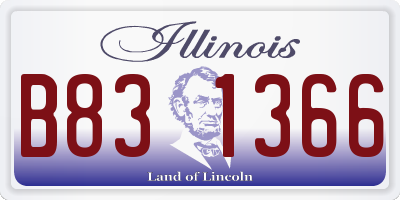 IL license plate B831366