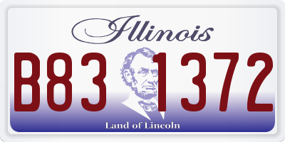 IL license plate B831372