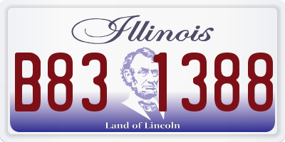 IL license plate B831388