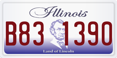 IL license plate B831390