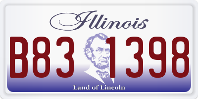 IL license plate B831398