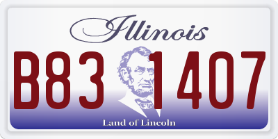 IL license plate B831407