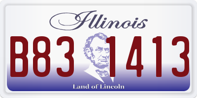 IL license plate B831413