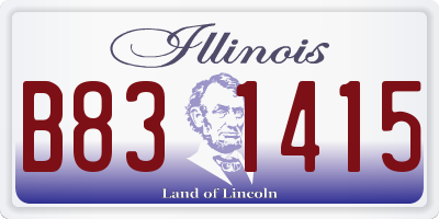 IL license plate B831415