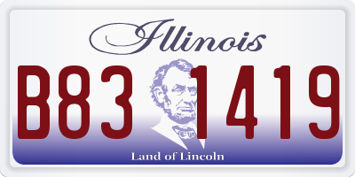 IL license plate B831419
