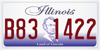 IL license plate B831422