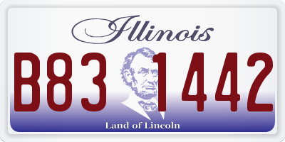 IL license plate B831442