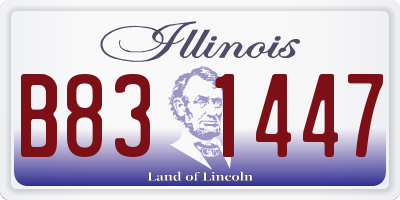 IL license plate B831447