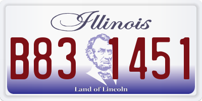 IL license plate B831451