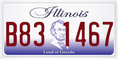 IL license plate B831467