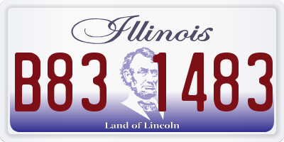IL license plate B831483