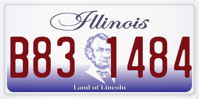 IL license plate B831484